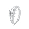The opening is adjustable. / Hearts- silver