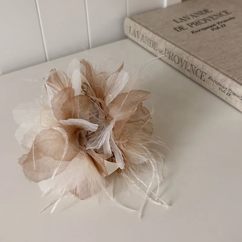 Fashion Sweet Exaggerated Princess Style Hair Claw Clips for Girls Elegant Flower Floral Claws for Women Ladies Hair Accessories