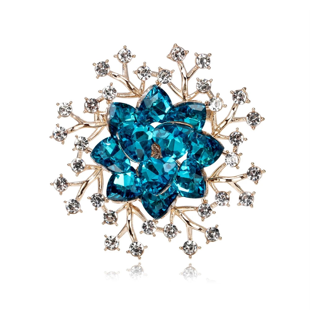 Fashion Glitter Rhinestone Sparkle Luxury Dainty Brooches for Girls Elegant Trendy Pins Jewelry for Women Ladies Accessories