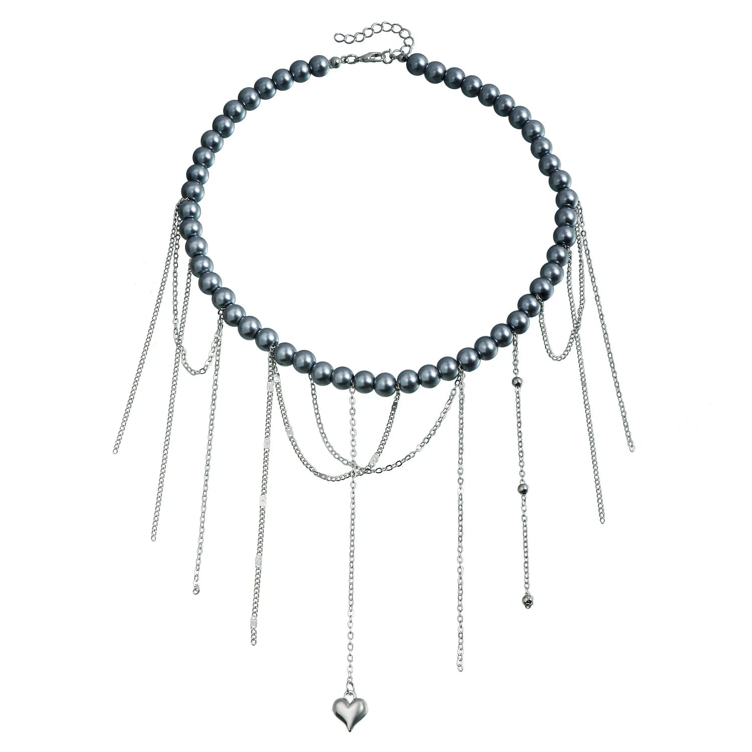 Fashion Tassel Heart Shaped Simple Necklaces for Girls Beads Spicy Sweet Jewelry for Women Ladies Accessories Chinese Supplier