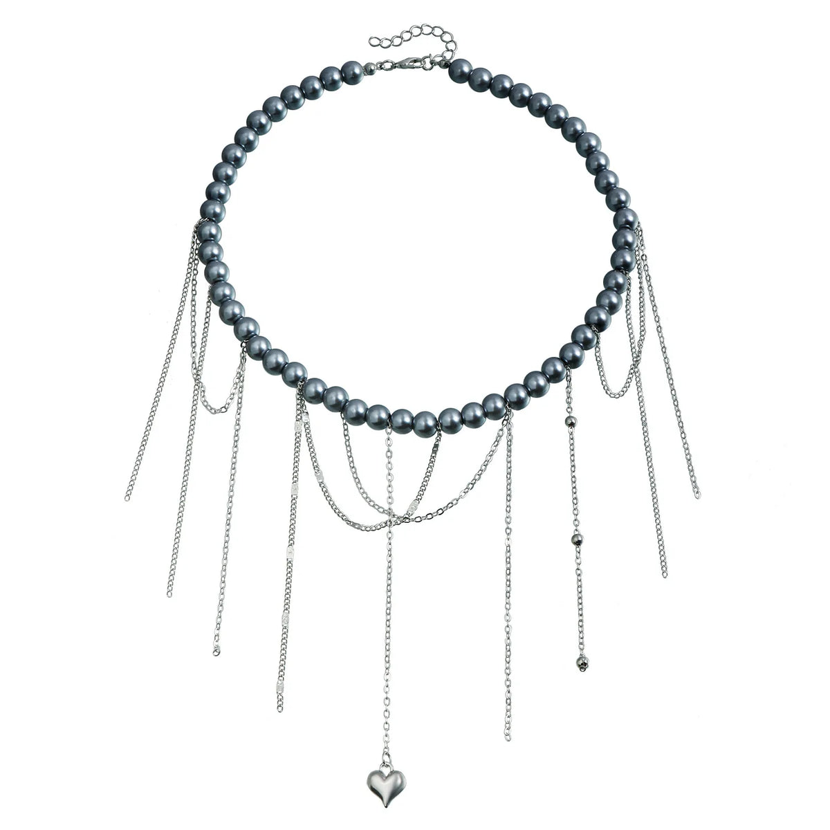 Fashion Tassel Heart Shaped Simple Necklaces for Girls Beads Spicy Sweet Jewelry for Women Ladies Accessories Chinese Supplier