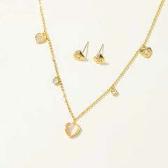 Luxury Refined Charms Glamorous Necklaces for Girls Elegant Sweet Art Deco Stud Earrings for Girls Jewelry Sets for Women Ladies