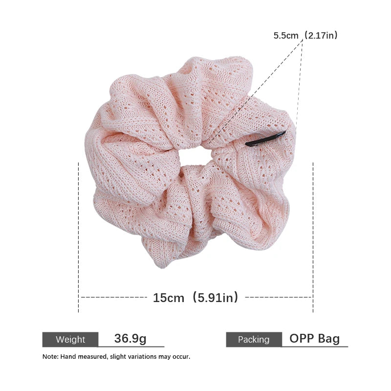 Simple Solid Color Minimalistic Fashion Scrunchies for Girls Sweet Elegant Classic Hair Ties for Women Ladies Hair Accessories
