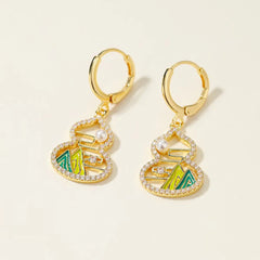 Luxury Glitter Charms Glamorous Drop Earrings for Girls Elegant Dainty Jewelry for Women Ladies Accessories Chinese Supplier