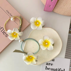 Classic Cute Yellow Flower Hair Clips for Girls Elegant Fashion Vacation Trendy Alligator for Women Ladies Hair Accessories