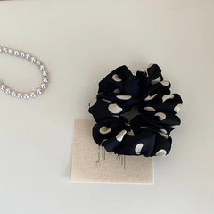 Solid Colored Female Dots Balls Shape Large Hair Ties Elegant Thick Thin Hair Scrunchies Accessories for Office Women
