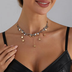 Fashion Star Tassel Sweet Cute Necklaces for Girls Glamorous Charms Trendy Jewelry for Women Ladies Accessories Chinese Supplier