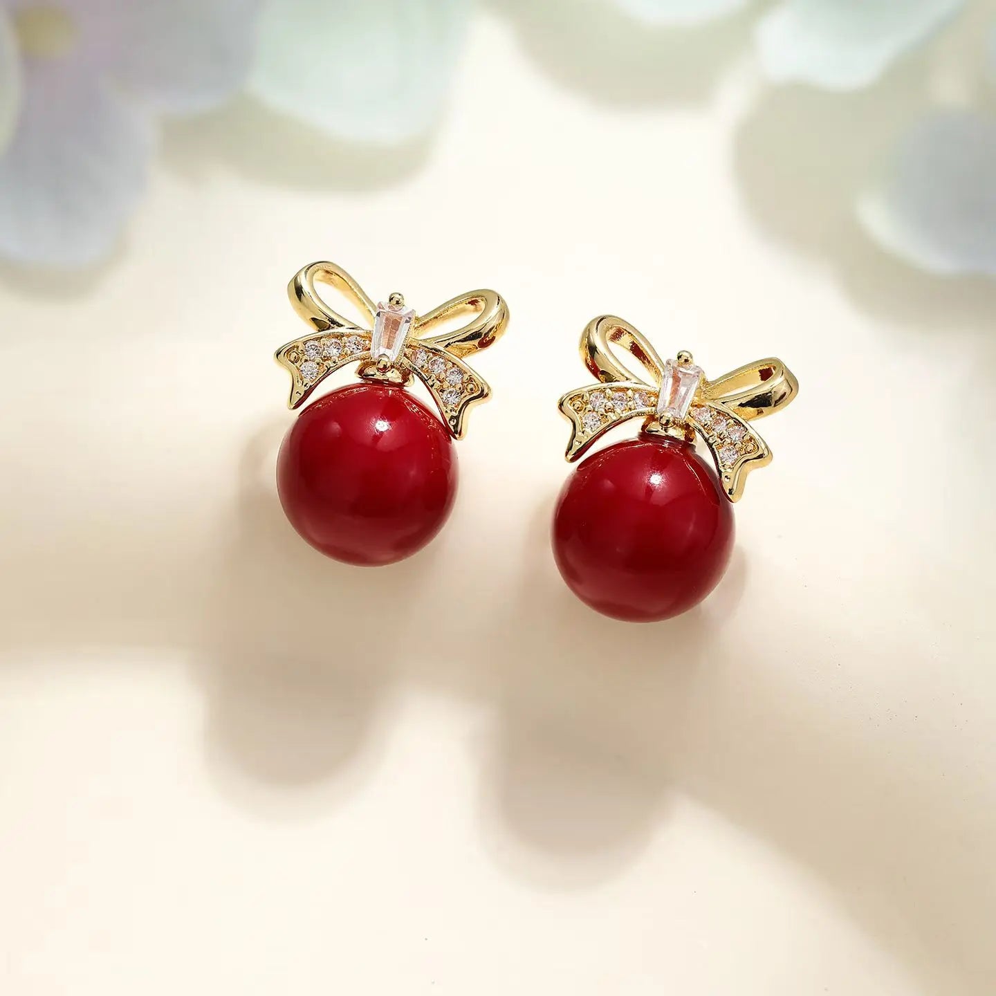 Elegant Trendy Vintage Retro Stud Earrings for Girls Bowknot Graceful Charms Jewelry for Women Ladies Accessories Wholesale