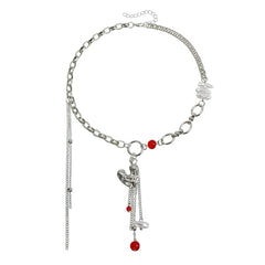 Fashion Heart Shaped Sweet Spicy Punk Necklaces for Girls Elegant Glamorous Charms Jewelry for Women Lady Accessories Wholesale