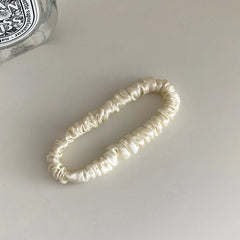 Classic Simple 100% Silk Scrunchies for Girls High Elastic Fashion Hair Ties Sweet Style Hair Accessories for Women and Ladies