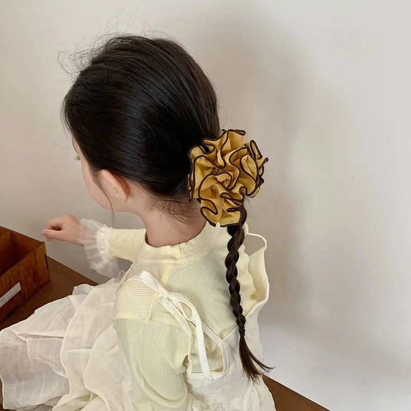 Fashion Sweet Cute Elegant Scrunchies for Baby Girls French Style Graceful Chic Hair Ties for Kids Children Hair Accessories