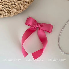 Girly Aesthetic Solid Color Pink Medium Alligator Clips Beauty Fashion Sweet in Stock Hairpins Accessories for Kids Children Use