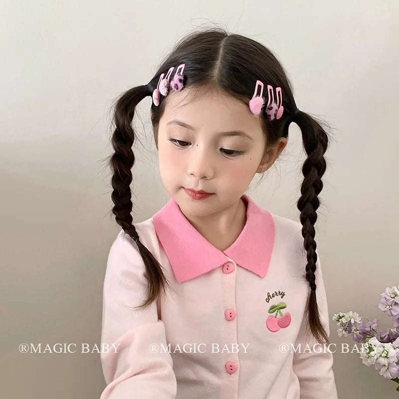 Fashion Heart Shaped Hair Clip for Baby Girls Cute Sweet Snap Clips for Kids Children Hair Accessories in Stock Chinese Supplier
