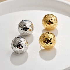 Women's Trendy Stud Earrings Copper Shine Sequins Heart Ball Earring Luxury Unique Elegant Earrings Fashion Jewelry Wholesale