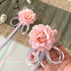 Sweet Flower Ribbon Cute Hair Clips for Baby Girls Vintage Chinese Style Alligators for Children Kids Hair Accessories in Stock