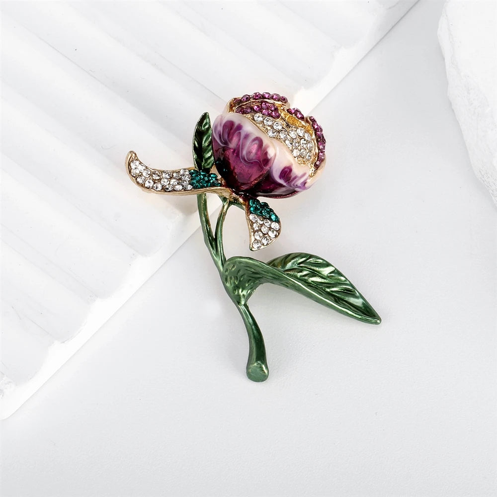 Fashion Flowers Sweet Elegant Brooches for Girls French Style Floral Pins Jewelry for Women Ladies Accessories Chinese Supplier