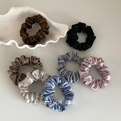 2025 Hot Sale Solid Color Fabric High Elastic Scrunchies Fashion Elegant Classic in Stock Hair Ties Accessories for Women Daily