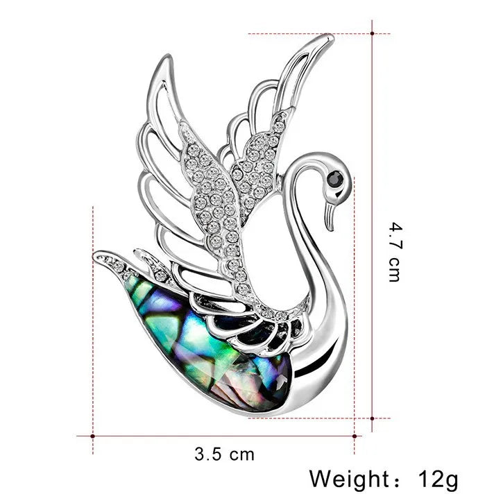 Fashion Swan Refined Elegant Luxury Brooches for Girls Sweet Trendy Dainty Pins Jewelry for Women Ladies Accessories Wholesale