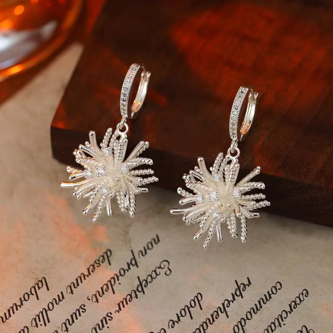 Female Butterfly Rhinestone Beads New Design Small Slim Dangle Earring Fashion Trendy Wholesale High Quality Jewelry Accessories