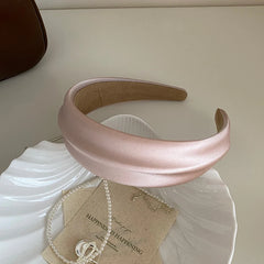 Women Hot Sale Lustrous Wide Headbands Solid Colored Fashion Elegant Customized Bulk Order in Stock Daily Hairbands Accessories