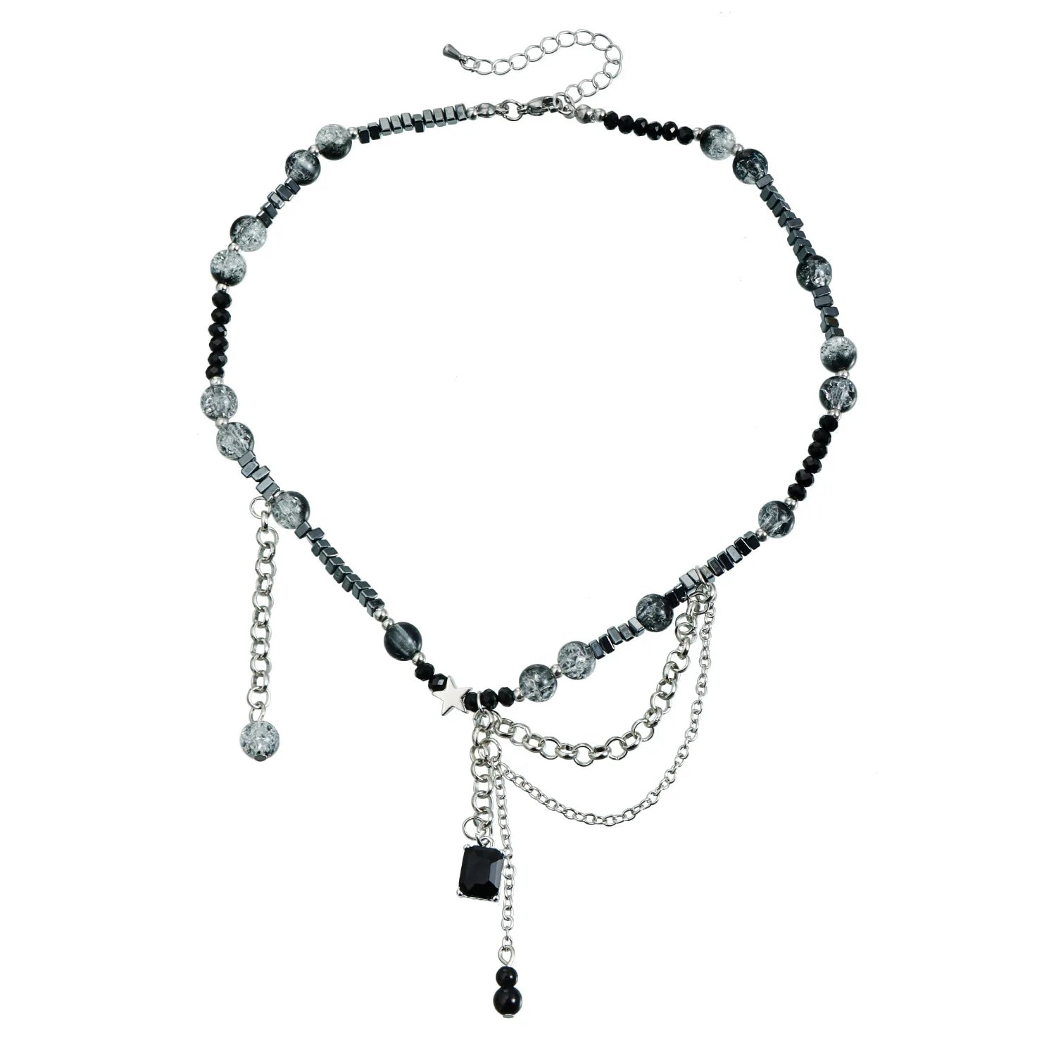 Fashion Beads Star Link Necklaces for Girls Stylish Trendy Art Deco Jewelry for Women Ladies Accessories Teenager Wholesale