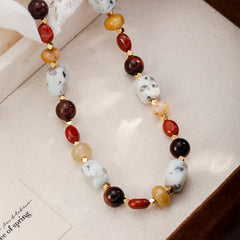 Women Colorful Fashion Natural Tiger Eye Stone Black Hematite Necklace Factory Price Wholesale in Stock Trendy Jewelry for Daily
