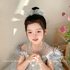 Fashion Simple Bowknot Scrunchies for Baby Girls Chic Trendy Stylish Hair Ties for Kids Children Teen Hair Accessories in Stock