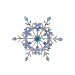 Fashion Snow Flake Sweet Elegent Princess Style Brooches for Girls Cute Glamorous Pins Jewelry for Women Ladies Accessories