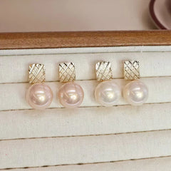 Fashion Luxury Elegant Dainty Refined Drop Earrings for Girls Sweet Imitation Pearl Jewelry for Women Ladies Accessories Chic