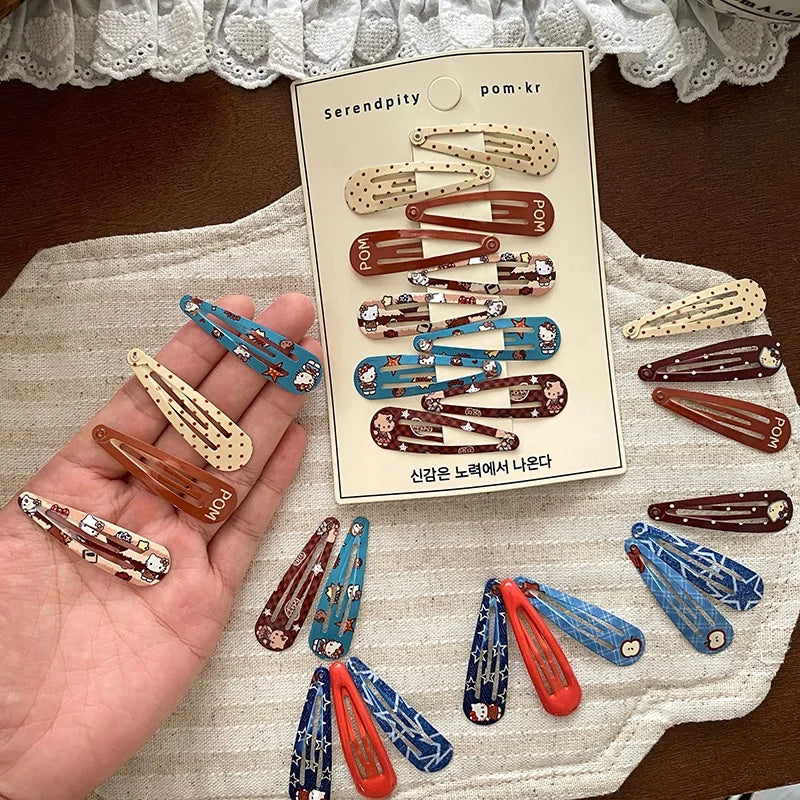 Fashion Water Drop Simple Hair Clips for Baby Girls Durable Trendy Snap Clips for Kids Children Hair Accessories in Stock