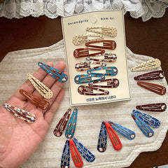 Fashion Water Drop Simple Hair Clips for Baby Girls Durable Trendy Snap Clips for Kids Children Hair Accessories in Stock