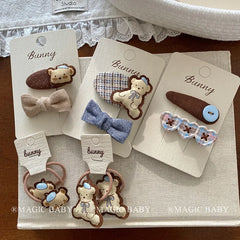 Cute Animals Bear Heart Shaped Hair Clips for Baby Girls Kawaii Fashion Snap Clips for Kids Children Hair Accessories in Stock