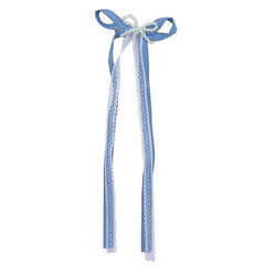 Cute Sweet Demin Ribbon Bowknot Hair Clips for Baby Girls Lace Imitation Pearl Alligators for Kids Children Hair Accessories