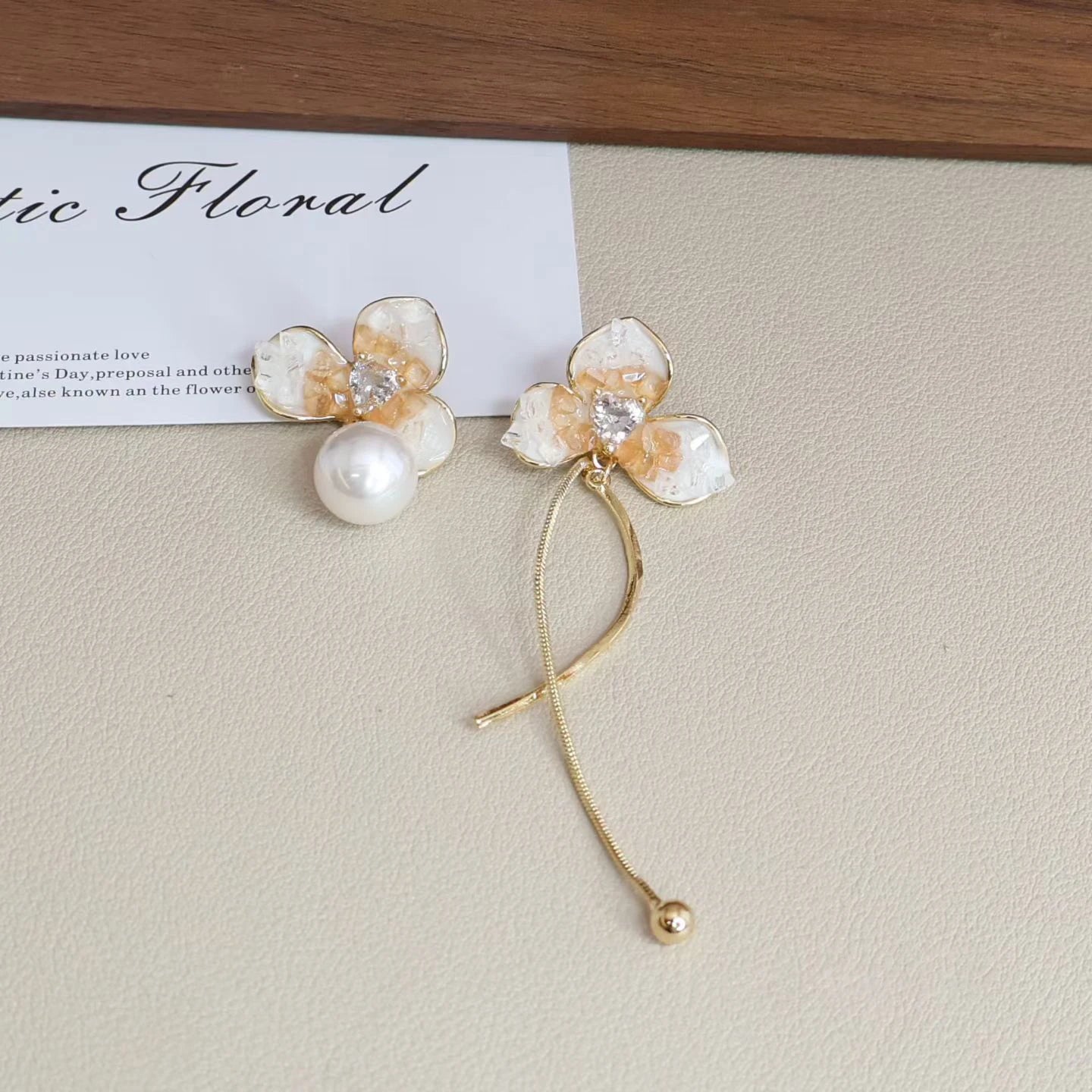 Fashion Elegant Imitation Pearl Flower Drop Earrings for Girls Sweet Luxury Jewelry for Women Accessories Chinese Supplier