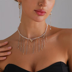 Fashion Bird Animals Tassel Dainty Trendy Necklaces for Girls Sweet Cute Glamorous Charms Jewelry for Women Ladies Accessories