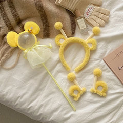 Hot Sale Yellow Villus Fabric Bee Hairbands Sweet Cute Durable Quality Wholesale in Stock Headbands Accessories for Women Kids