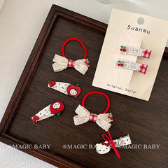 2025 Hot Sale Small Alligator Clips Fruits Animal Bowknot Decorative Hairpins Cute Sweet Fabric Accessories for Kids Fashionable