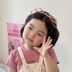 Classic Solid Color Bowknot Head Band for Baby Girls Cute Sweet Fashion Hair Band for Kids Children Hair Accessories in Stock