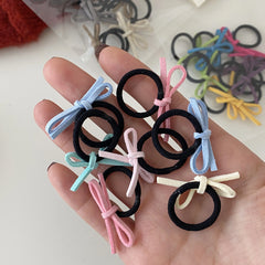 Mini Cute Bowknot Sweet Scrunchies for Baby Girls Fashion Simple Hair Band for Kids Children Hair Accessories in Stock Chic