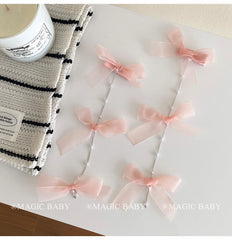 Sweet Cute Bowknot Imitation Pearl Hair Clips for Baby Girls Princess Style Alligators for Kids Children Hair Accessories