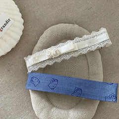 Women Blue White Print alligator Clips Fashion Elegant Simple Lightweight in Store Hairpins Accessories for Female Causal Daily