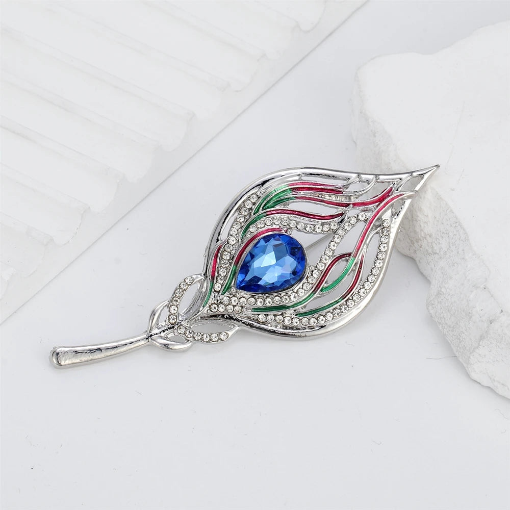 Fashion Glitter Sparking Sweet Rhinestone Elegant Brooches for Girls Stylish Trendy Pins Jewelry for Women Ladies Accessories