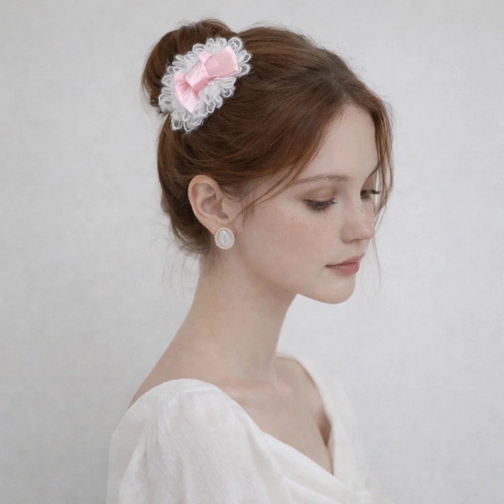 Cute Little Girl's Fluffy Bow Hairpin Sweet Velvet Hair Clip Gentle Clasp Hair Clips Women Duckbill Hair Accessories Wholesale