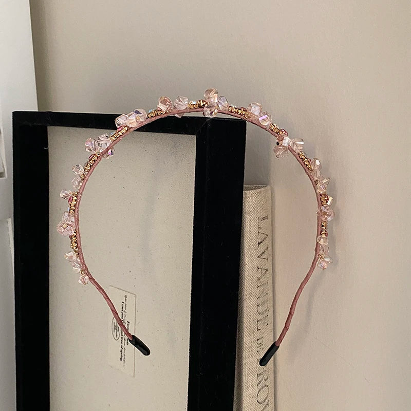 Fashion Trendy Glitter Rhinestone Head Band for Girls Sweet Elegant Hair Band for Women Ladies Hair Accessories Chinese Supplier