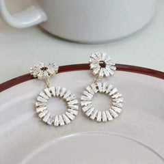 Fashion Trendy Glitter Stunning Elegant Drop Earrings for Girls Glamorous Luxury Jewelry for Women Ladies Accessories Wholesale