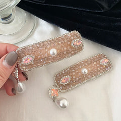 Stunning Chic Luxurious Hair Clips for Girls Princess Style Pink Glitter Haarspange for Women Ladies Hair Accessories Fashion