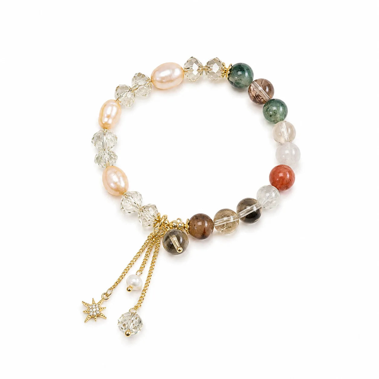 Female Sweet Fashion Beads Crystal Glaze Bracelet Factory Price Low MOQ in Stock Trendy Jewelry for Women Daily Causal Party Use