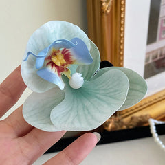 Brand New Chic Alligator Hair Clips Sweet Flower Hair Accessories for Women and Girls Stylish Fabric and Alloy Party-Friendly