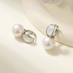 Graceful Elegant Imitation Pearl Drop Earrings for Girls Glitter Flowers Jewelry for Women Ladies Accessories Wholesale Chic