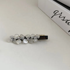 Elegant Sweet Flower Lustrous Glitter Hair Clips for Girls Chic Fashion Alligators for Women Ladies Hair Accessories in Stock